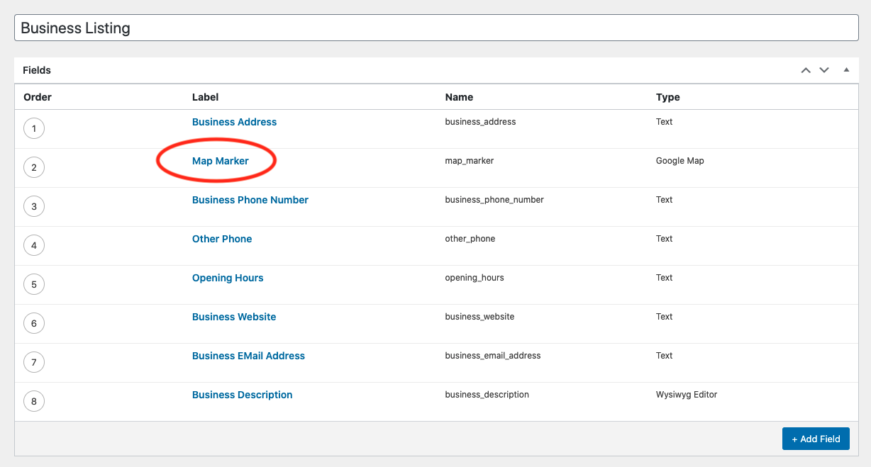 Set up the ACF Field in the Backend