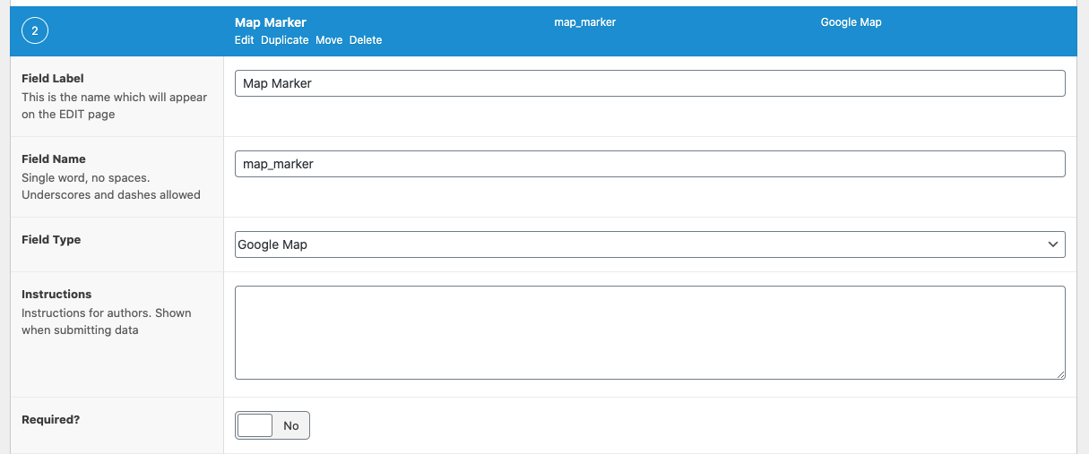 Set up the ACF Field in the Backend 2